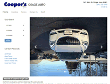 Tablet Screenshot of coopersosageauto.com